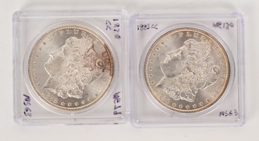 1878 CC, 1883 CC HIGH GRADE MORGAN SILVER DOLLARS