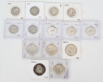 SILVER COIN LOT HALVES & QUARTERS