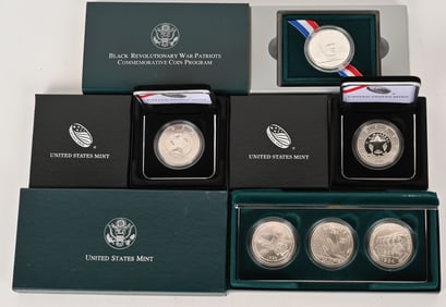 6-COMMEMORATIVE SILVER DOLLARS