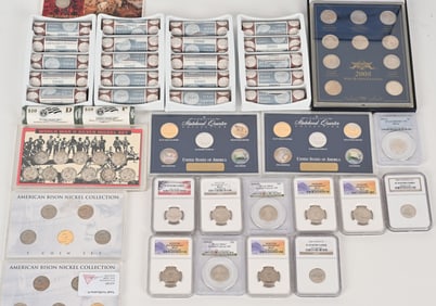 HUGE LOT OF US. NICKELS, QUARTERS & MORE