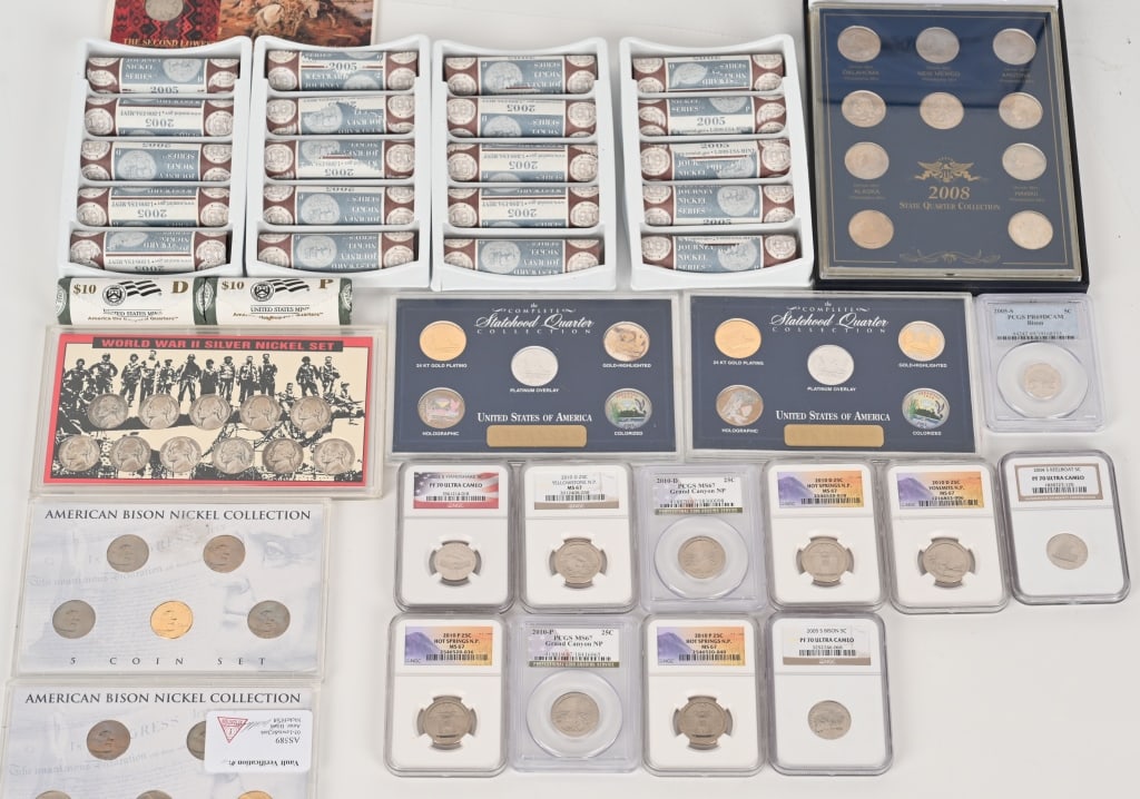 HUGE LOT OF US. NICKELS, QUARTERS & MORE (1 of 15)