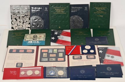 LARGE LOT BICENTENNIAL COINS, & COIN SET BOOKS