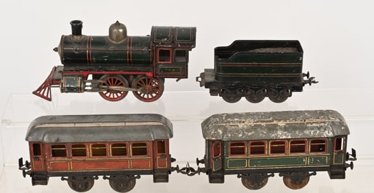 BUBB CLOCKWORK O GA PASSENGER TRAIN SET