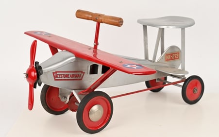 KEYSTONE PRESSED STEEL RIDE-ON AIR MAIL PLANE