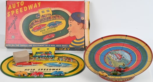 MARX WHEE-WHIZ RACERS & AUTOMATIC AUTO SPEEDWAY