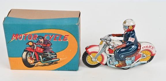 JAPAN TIN FRICTION INDIAN PD MOTORCYCLE w/ BOX