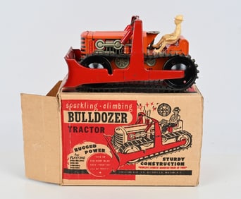 MARX TIN WINDUP CLIMBING CARERPILLAR TRACTOR
