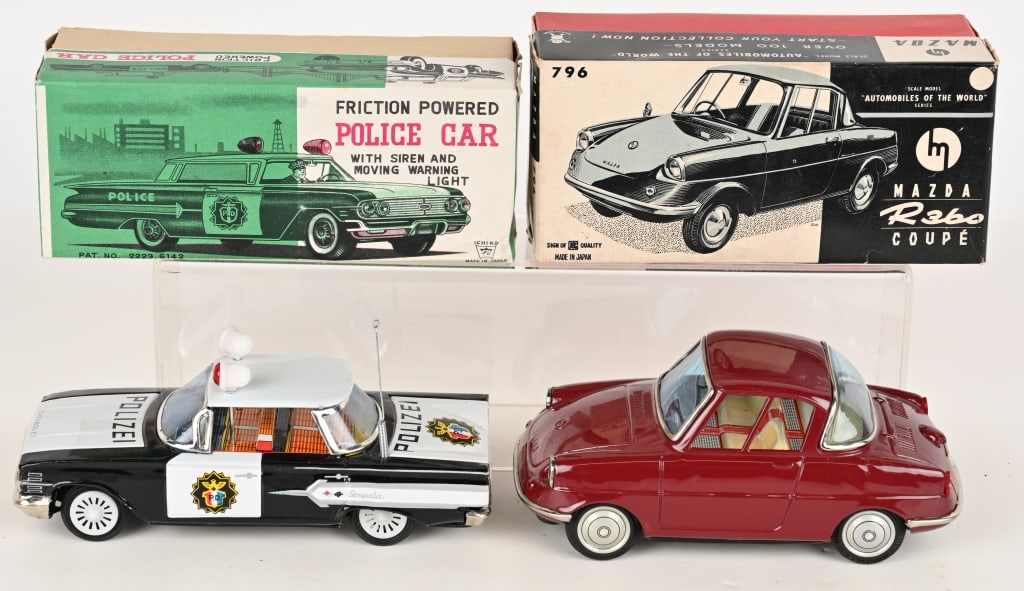 2- JAPAN TIN FRICTION CARS w/ BOXES (1 of 13)