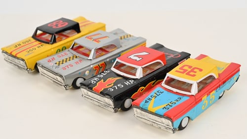 4- JAPAN TIN FRICTION STOCK RACE CARS