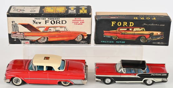 2- JAPAN TIN FRICTION FORDS w/ BOX