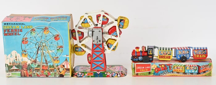 JAPAN WINDUP DREAMLAND FERRIS WHEEL & TRAIN