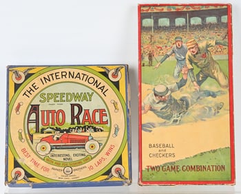 EARLY BASEBALL & SPEEDWAY AUTO RACE GAMES