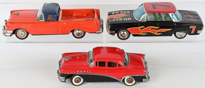 3- JAPAN TIN FRICTION CARS