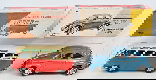 JAPAN TIN VOLKSWAGIN BUS & BETTLE SEDAN w/ BOX