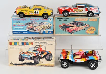 3- JAPAN BATTERY OP CARS w/ BOXES