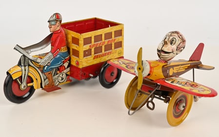 MARX WINDUP ROOKIE PILOT & SPEEDBOY DELIVERY