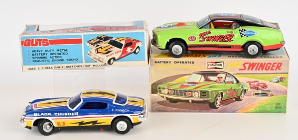 JAPAN BATTERY OP RACE CARS w/ BOXES
