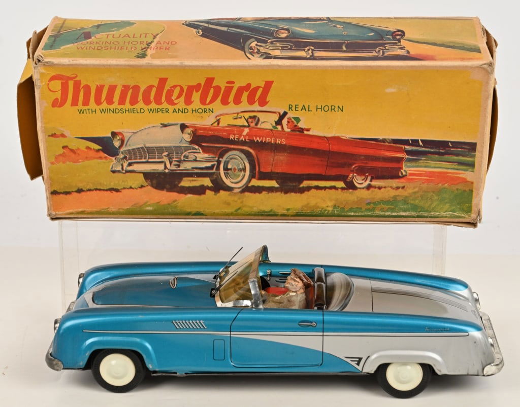 GERMAN TIN FRICTION THUNDERBIRD w/ BOX (1 of 8)