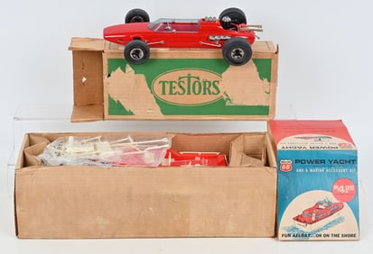 PHILLIPS 66 YACHAT & TESTORS RACE CAR w/ BOXES