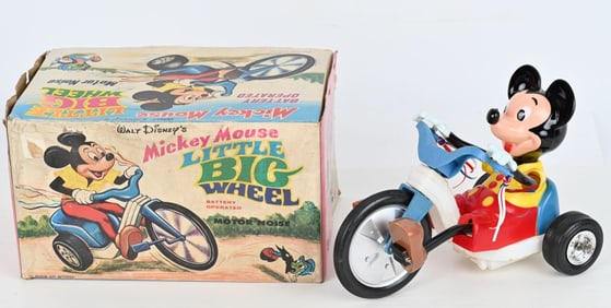 MARX MICKEY MOUSE LITTLE BIG WHEEL w/ BOX