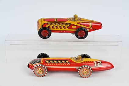 2- MARX TIN WINDUP RACE CARS