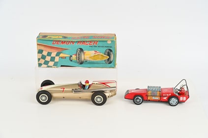 JAPAN TIN FRICTION DEMON & STAR RACE CARS