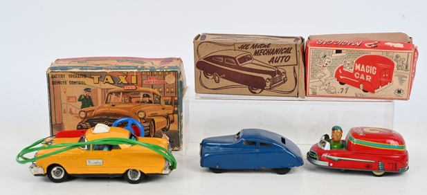 LOT OF TIN CARS w/ BOXES
