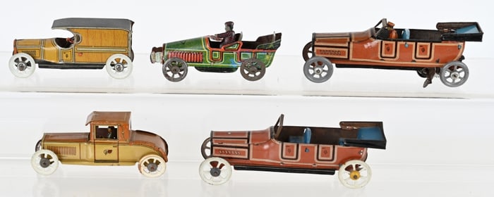 5- GERMAN PENNY TOY AUTOMOBILES