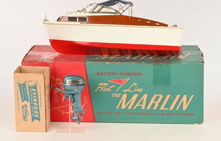 FLEETLINE CABIN CRUISER & EVINRUDE MOTOR w/ BOX
