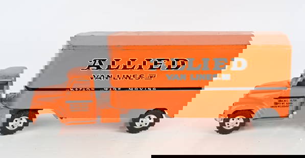 TONKA ALLIED VAN LINES SEMI TRUCK: All original with nice paint and decals. All complete. 23" Excellent