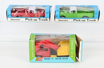 3- JAPAN TIN FRICTION TRUCKS w/ BOX