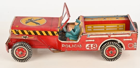 18" TIN POLICIA 48 JEEP