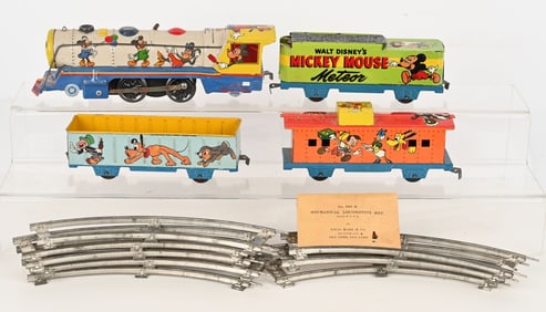MARX WINDUP MICKEY MOUSE METEOR TRAIN SET