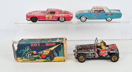 3- JAPAN TIN FRICTION CARS
