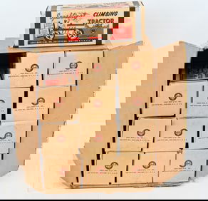 12- MARX TIN WINDUP SPARKLING CLIMBING TRACTORS