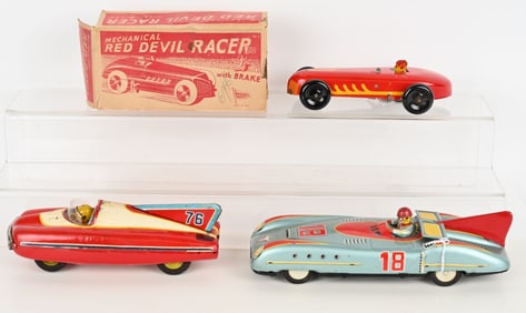 LOT OF 3 TIN RACERS