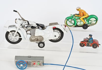 LOT OF 3 TIN MOTORCYCLES