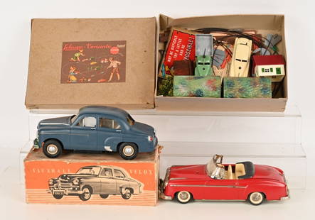 LOT OF GERMAN & ENGLAND CARS: Includes Schuco Set with Box. Schuco Mercedes,and English Vauxhall with Box. Conditions vary. Largest 11" AS-IS