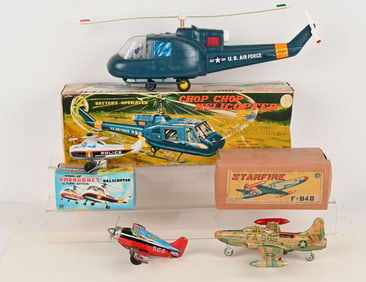 LOT OF TOY AIRPLANES & HELICOPTERS