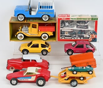 LOT OF PRESSED STEEL TOYS