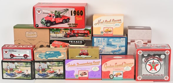 LOT OF DIECAST BANKS, HALLMARK KIDDIE CARS, & MORE