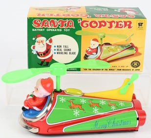 JAPAN BATTERY OP SANTA COPTER w/ BOX