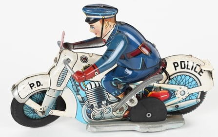 JAPAN TIN WINDUP POLICE MOTORCYCLE