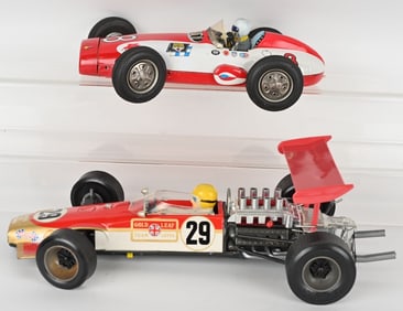 2- JAPAN TIN BATTERY OP RACE CARS