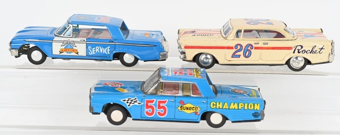 3- JAPAN TIN FRICTION CARS