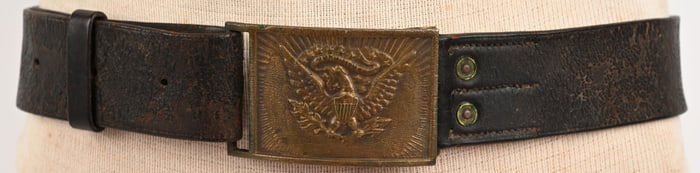 CIVIL WAR M1851 OFFICERS SWORD BELT AND BUCKLE