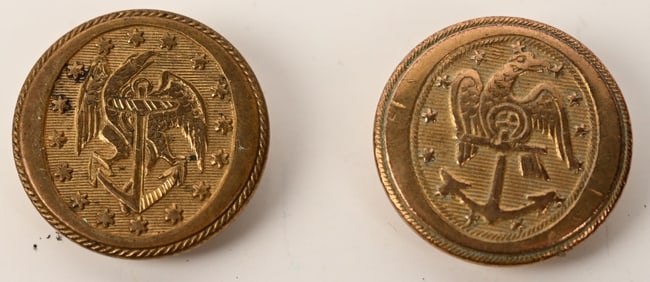 EARLY MARINE CORPS BUTTON LOT 13 & 16 STARS USMC