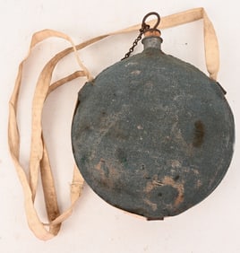 CIVIL WAR M1858 CANTEEN W/ SKY BLUE COVER & SLING