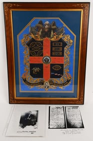 CIVIL WAR US NAVY ESCUTCHEON W PHOTO USN CMDR