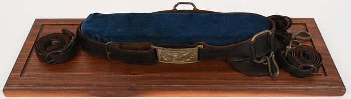 CIVIL WAR M1851 OFFICERS SWORD BELT AND BUCKLE